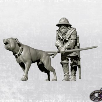 English Yeoman with warhound