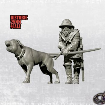 "English Yeoman with warhound" - 28mm (Historic Scale)