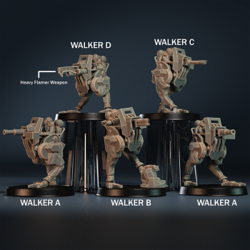 Lunar Auxilia Light Combat Walkers - Heavy Flamers